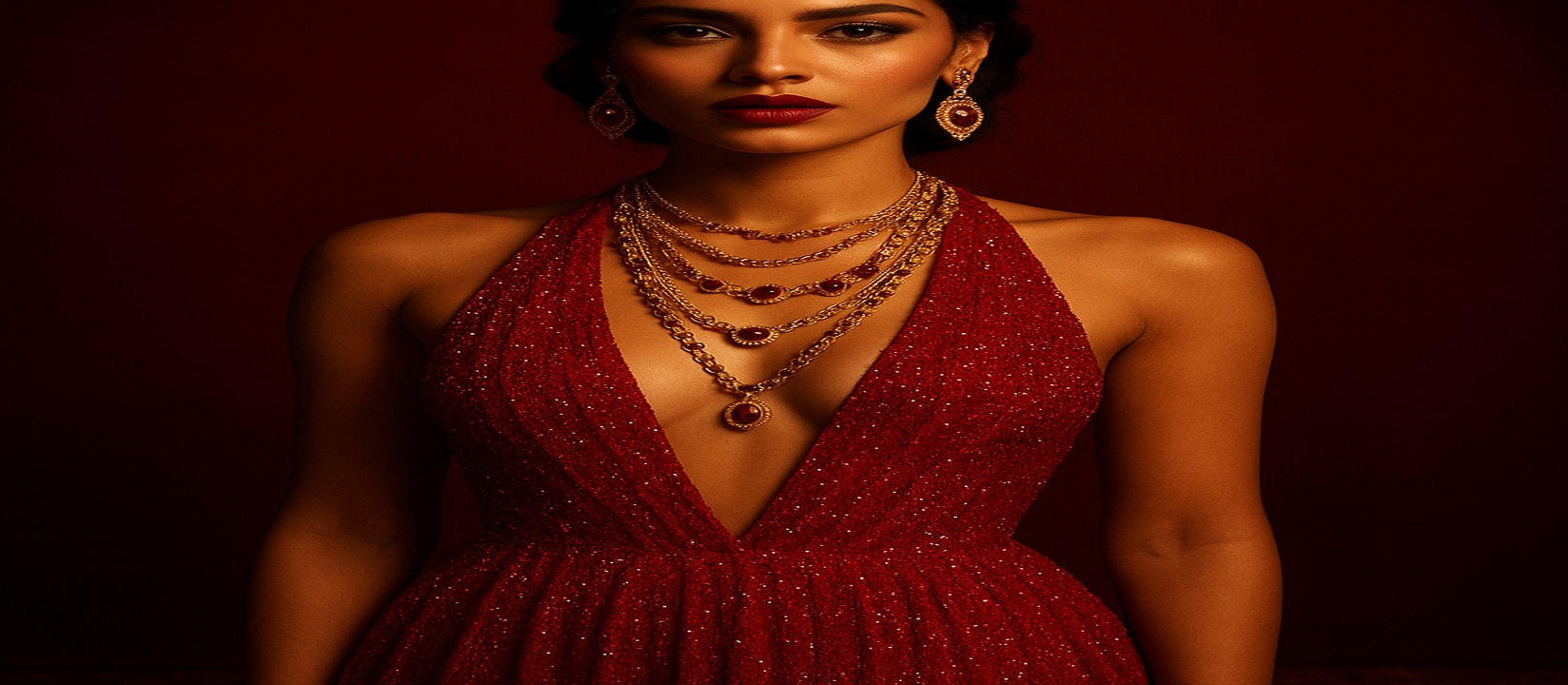 cx login গেমিং প্ল্যাটফর্মের টেবিলে এক নারী উপস্থাপিকা মার্জিত লাল পোশাকে উপস্থিত